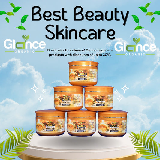 Glance Organic Gold Glossy Facial Kit